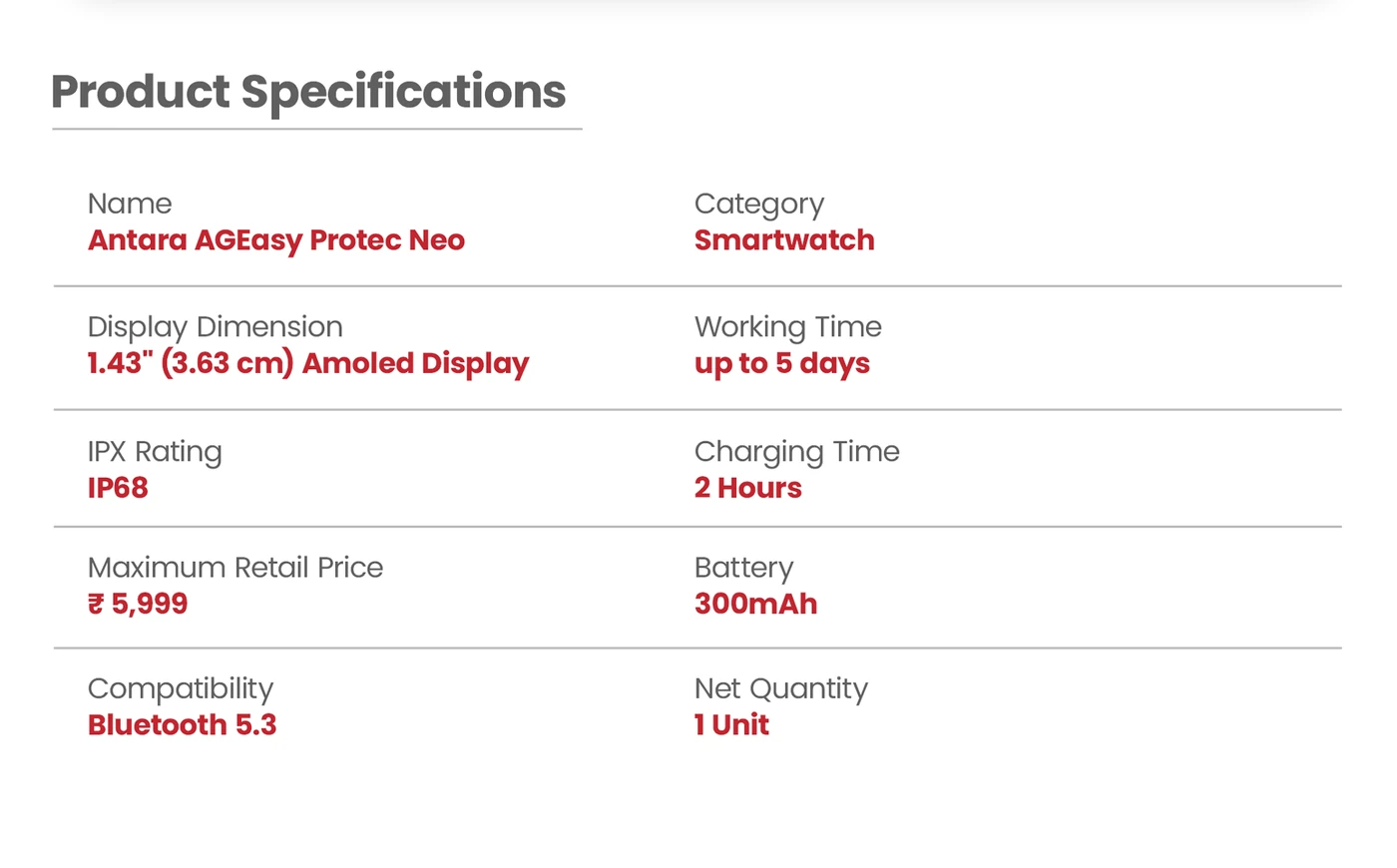 product-specification